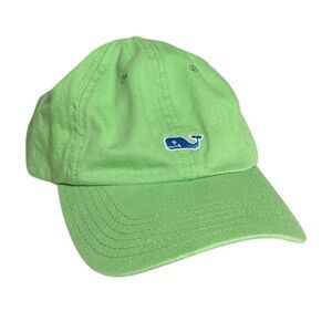 Vineyard Vines Hat Cap Strap Back Green Blue Whale Logo One Size Adjustable Mens